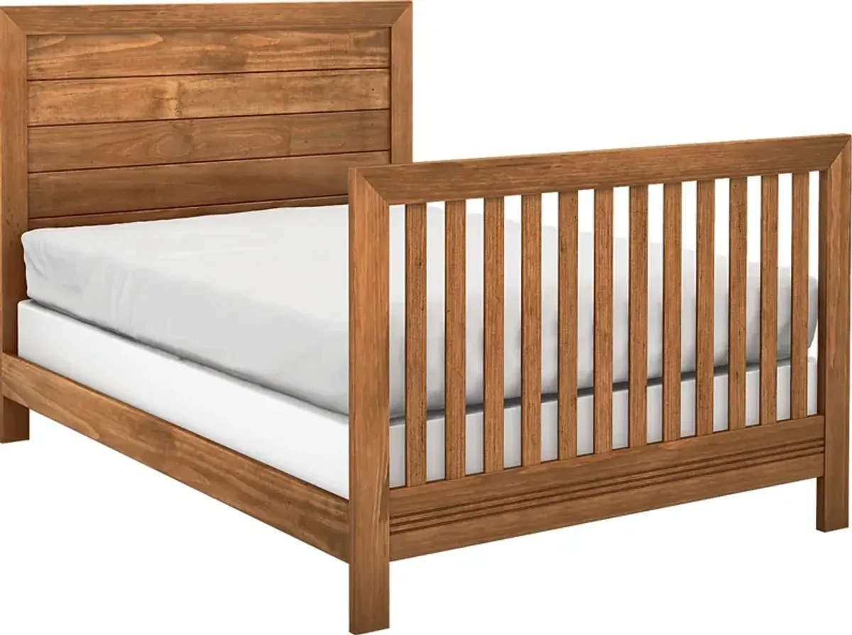 Kids Amber Creek Cinnamon 3 Pc Convertible Crib with Toddler Rail and Full Conversion Rails