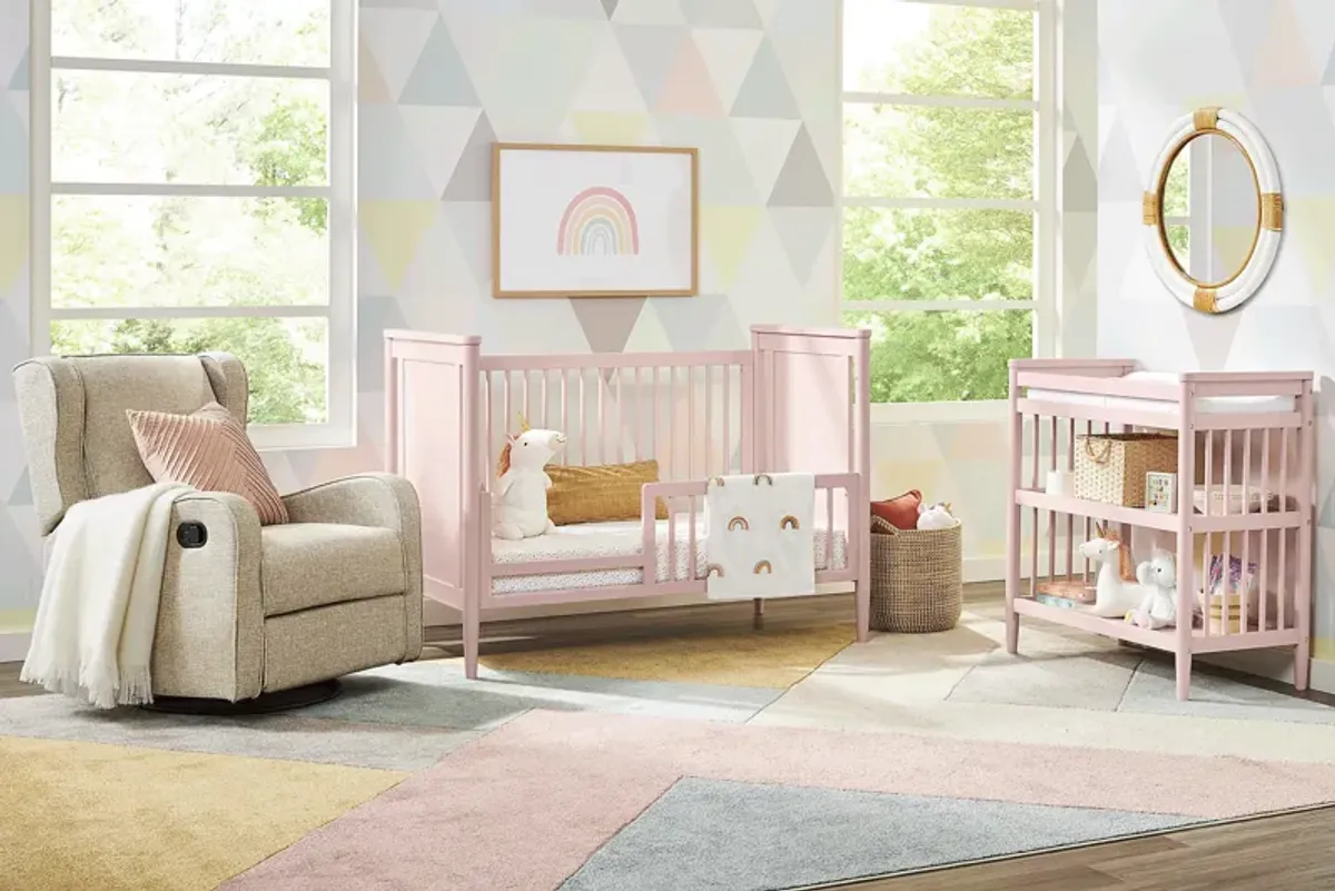 Kids Modern Colors Pink Changing Table