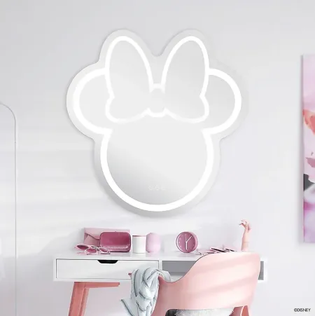 Kids Minnie Mouse White LED Wall Mirror