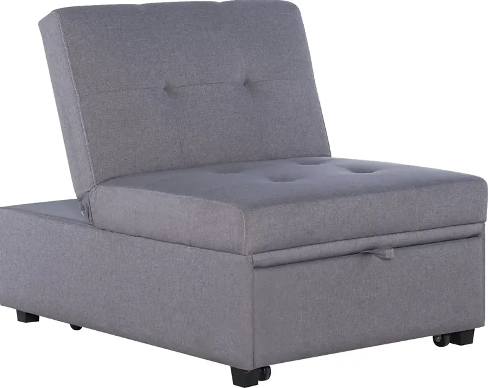 Kids Jaxton Gray Convertible Chair