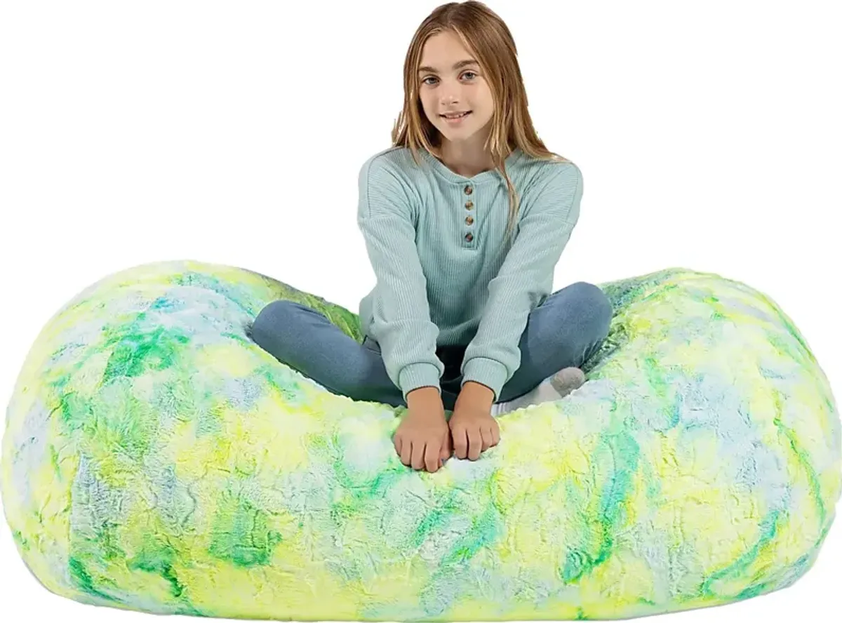 Kids Breun Yellow Green Bean Bag Lounger