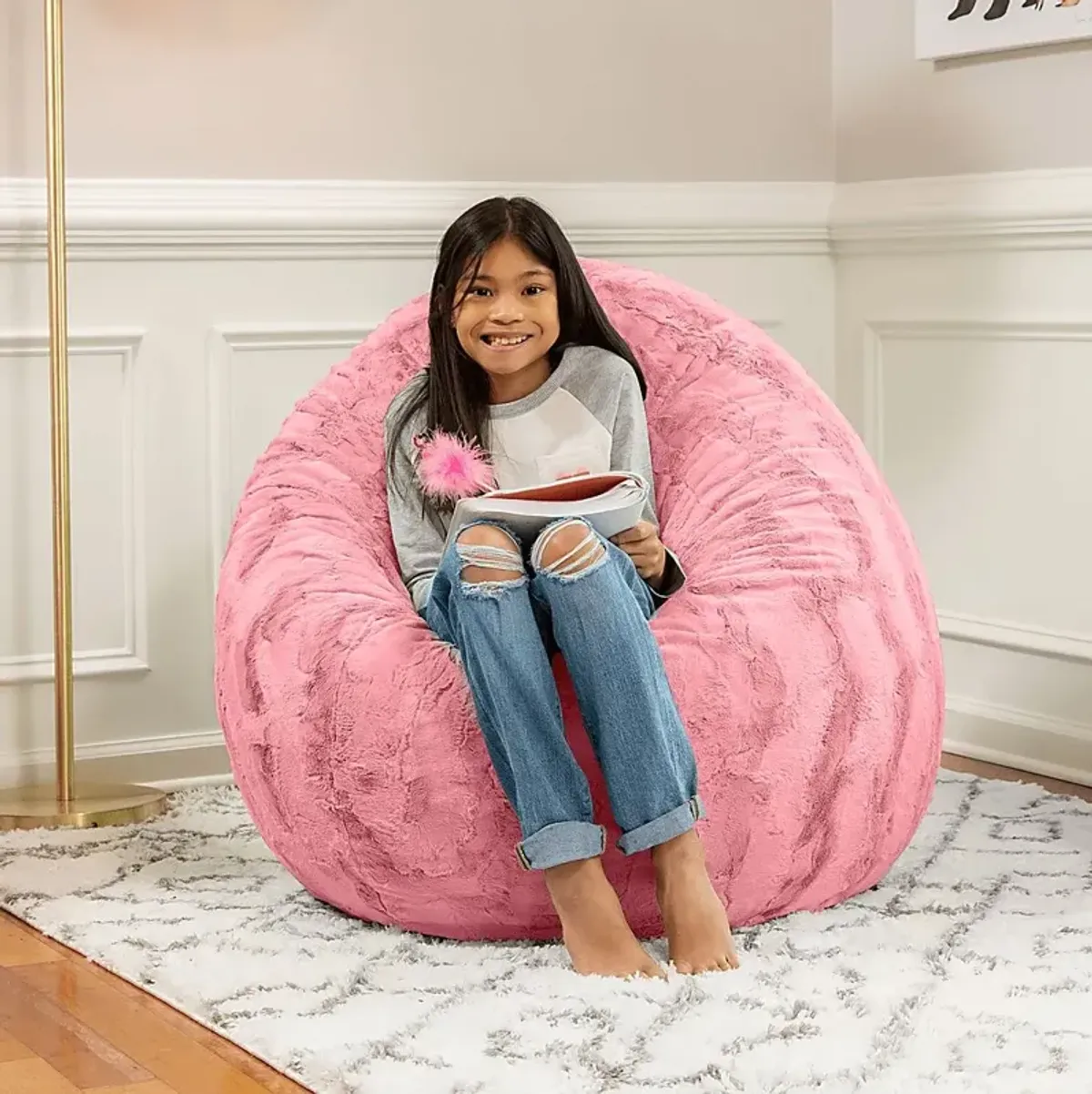 Kids Brogton Pink Bean Bag Chair