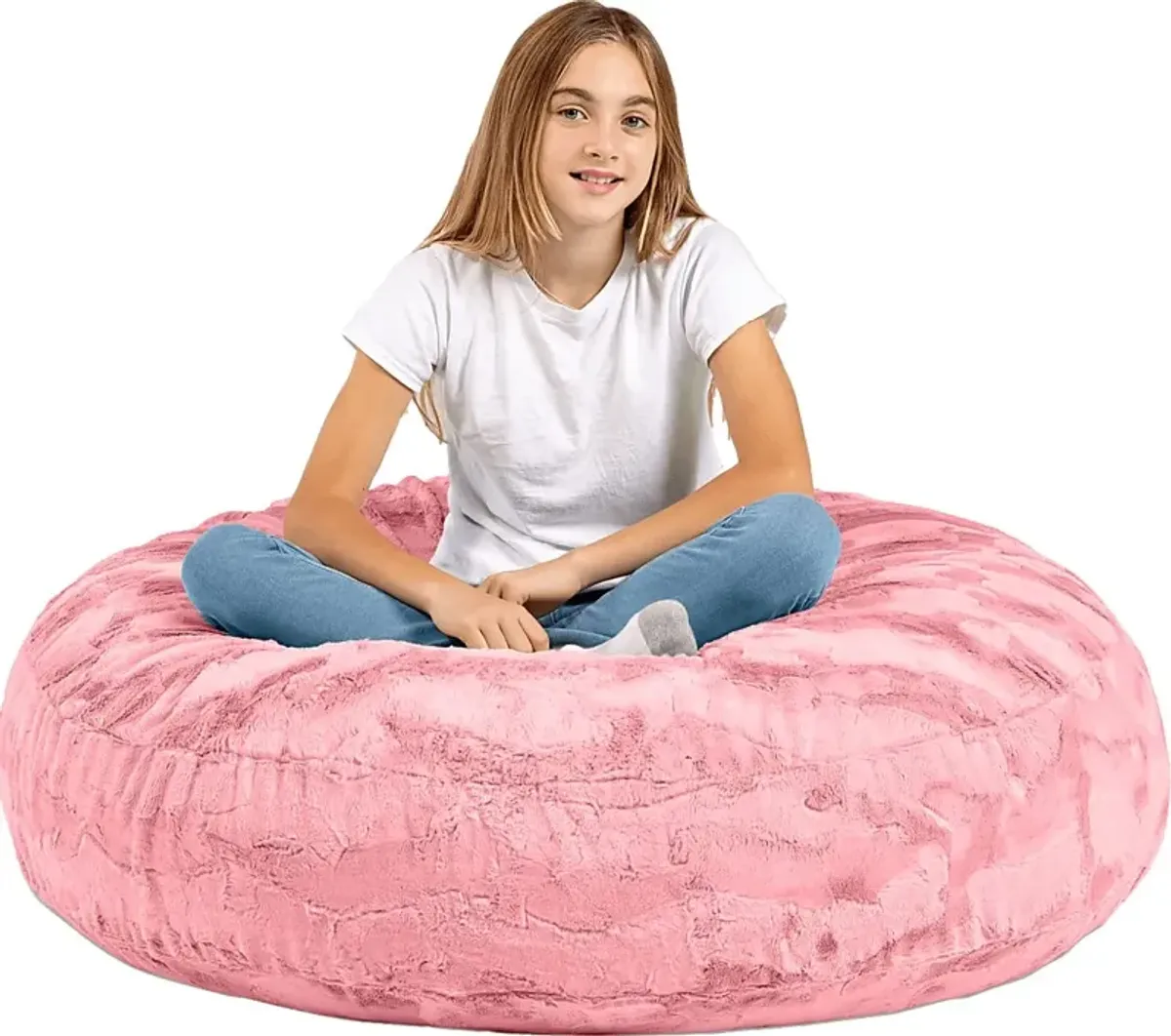 Kids Brogton Pink Bean Bag Chair