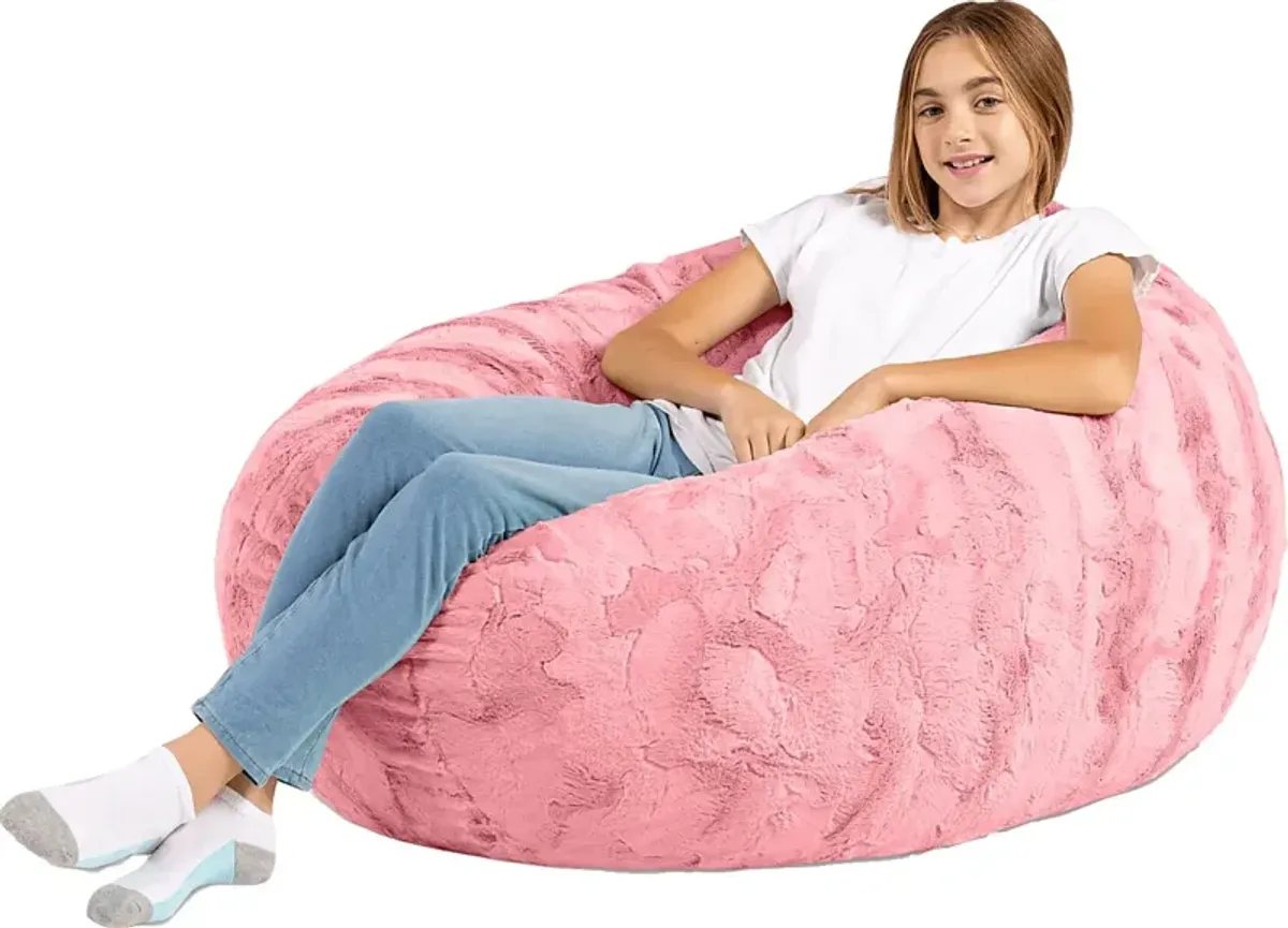 Kids Brogton Pink Bean Bag Chair