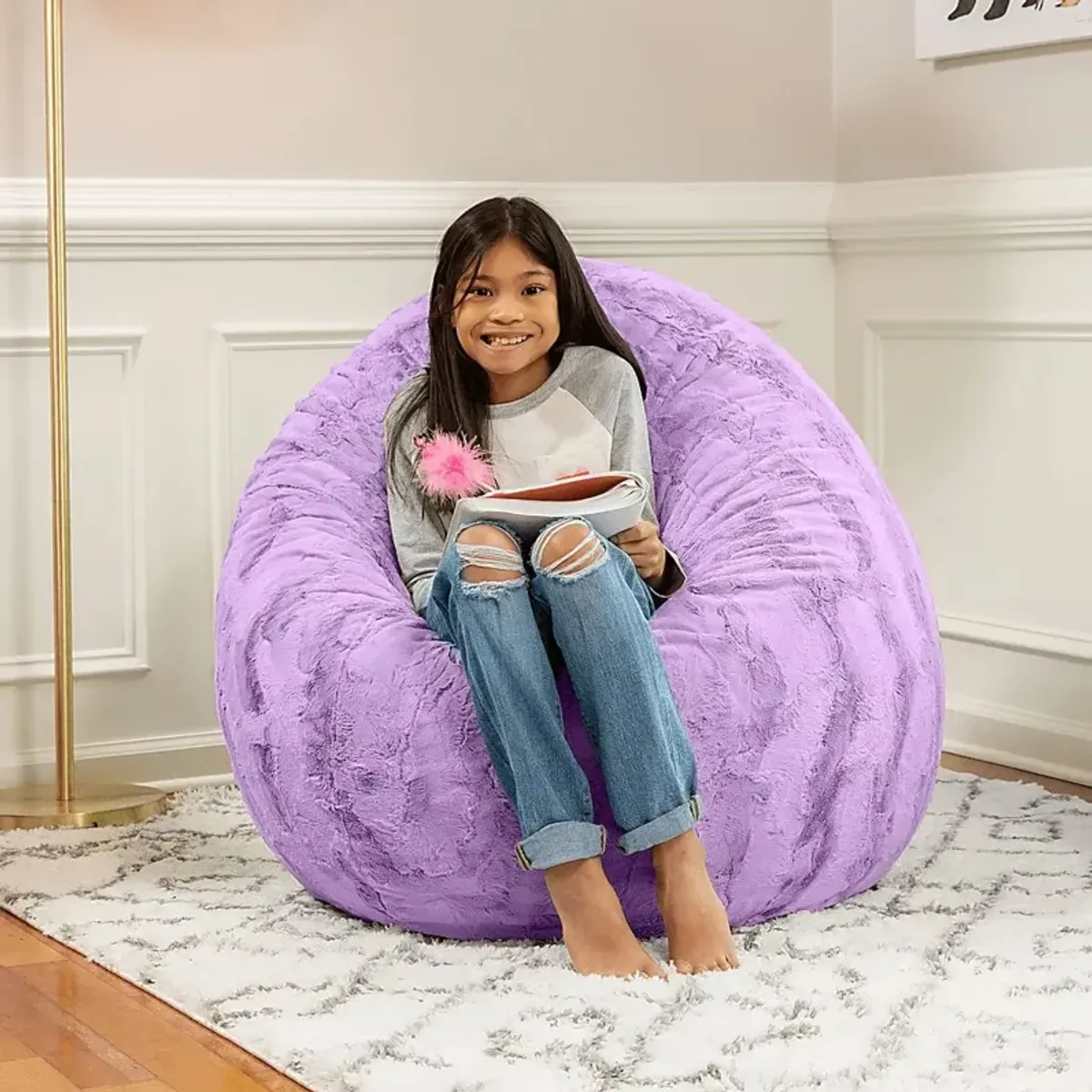 Kids Brogton Purple Bean Bag Chair