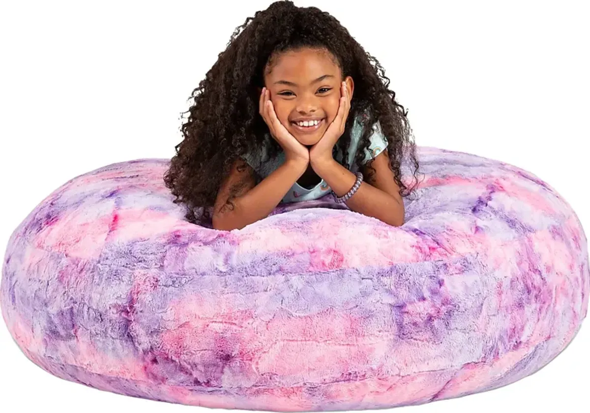 Kids Brogton Pink Purple Bean Bag Chair