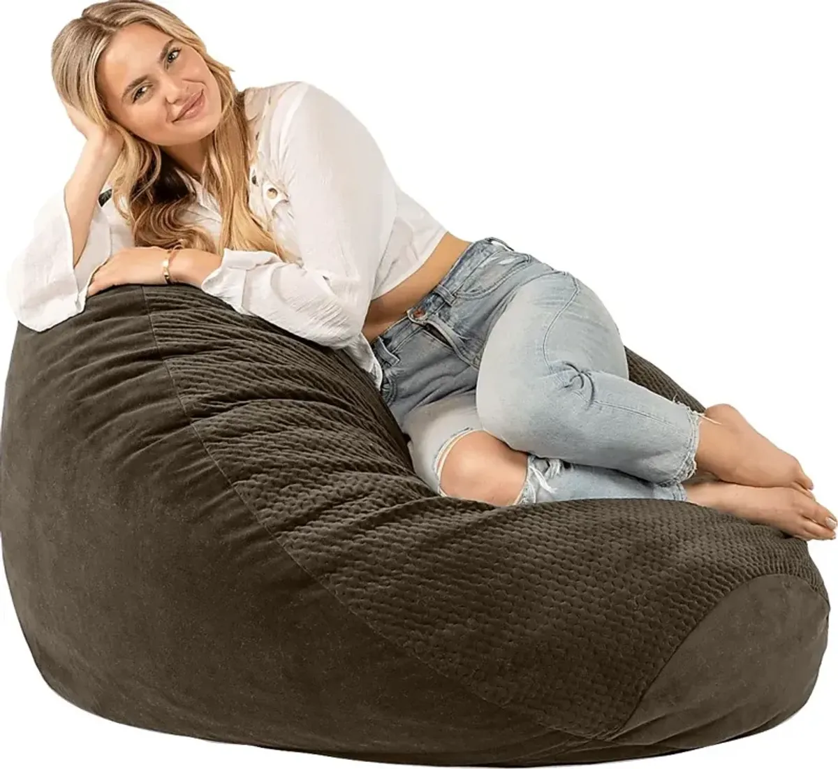 Kids Bultman Espresso Bean Bag Egg Chair