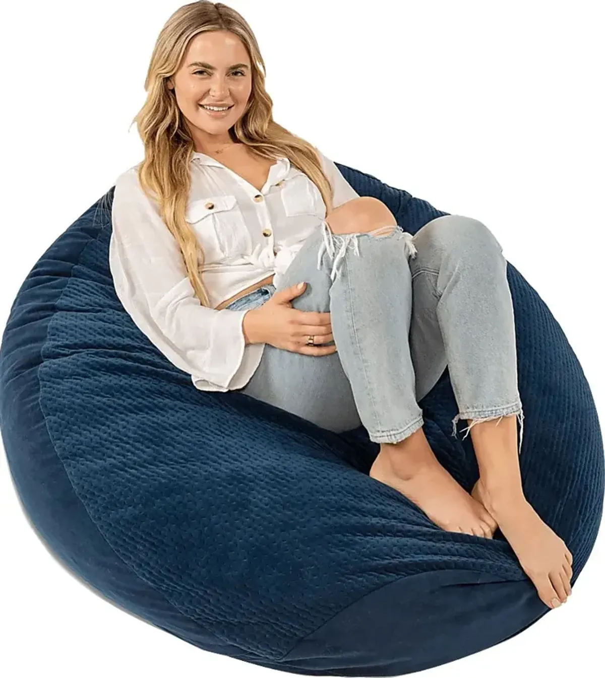 Kids Bultman Blue Bean Bag Egg Chair