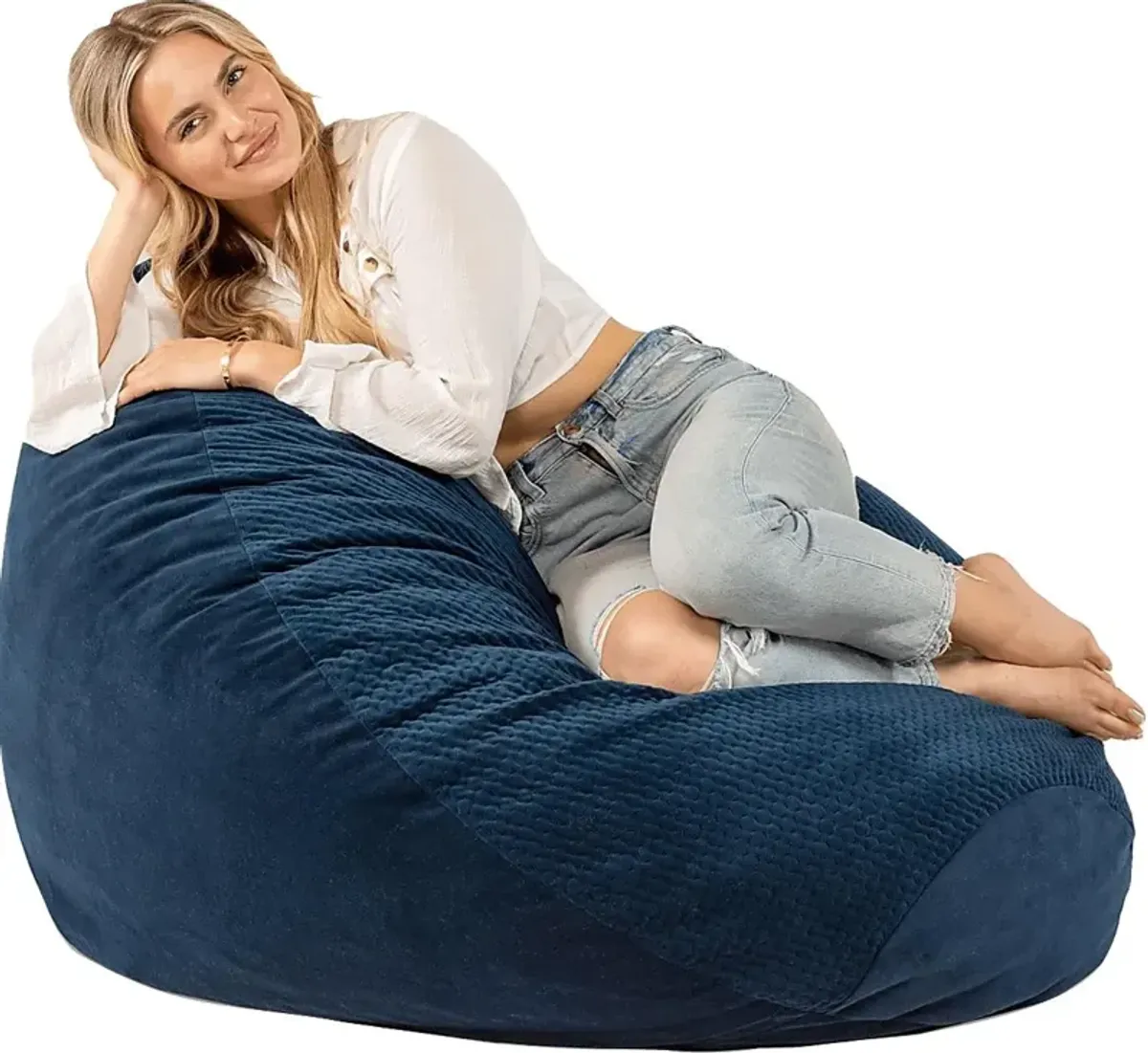 Kids Bultman Blue Bean Bag Egg Chair