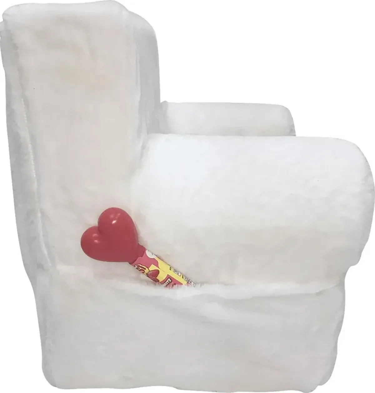 Kids Karlotta White Chair & Ottoman Set