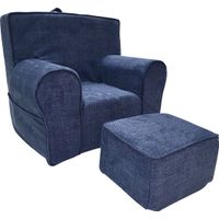 Kids Karlotta Blue Chair & Ottoman Set