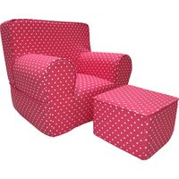 Kids Karlotta Pink Chair & Ottoman Set