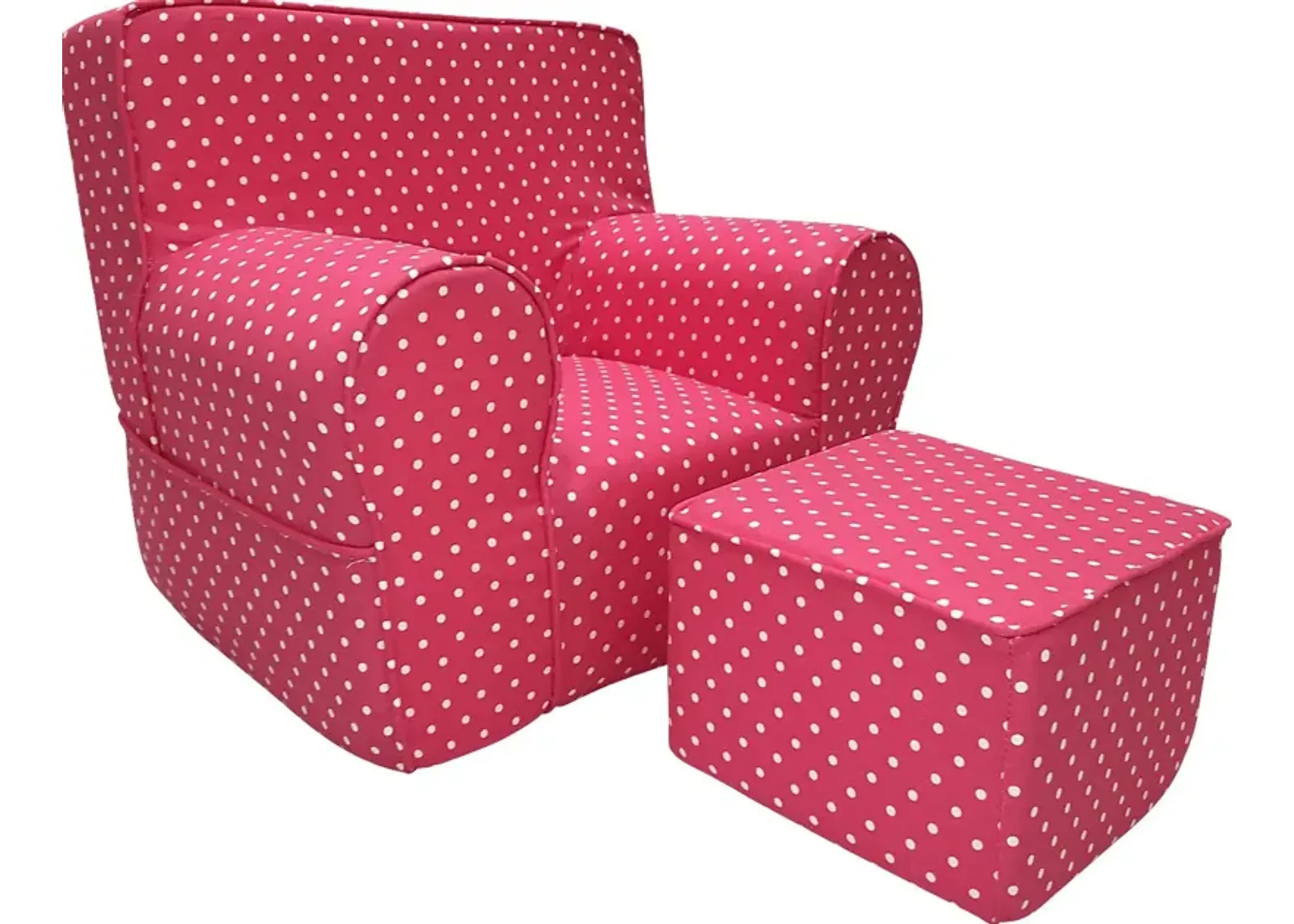 Kids Karlotta Pink Chair & Ottoman Set