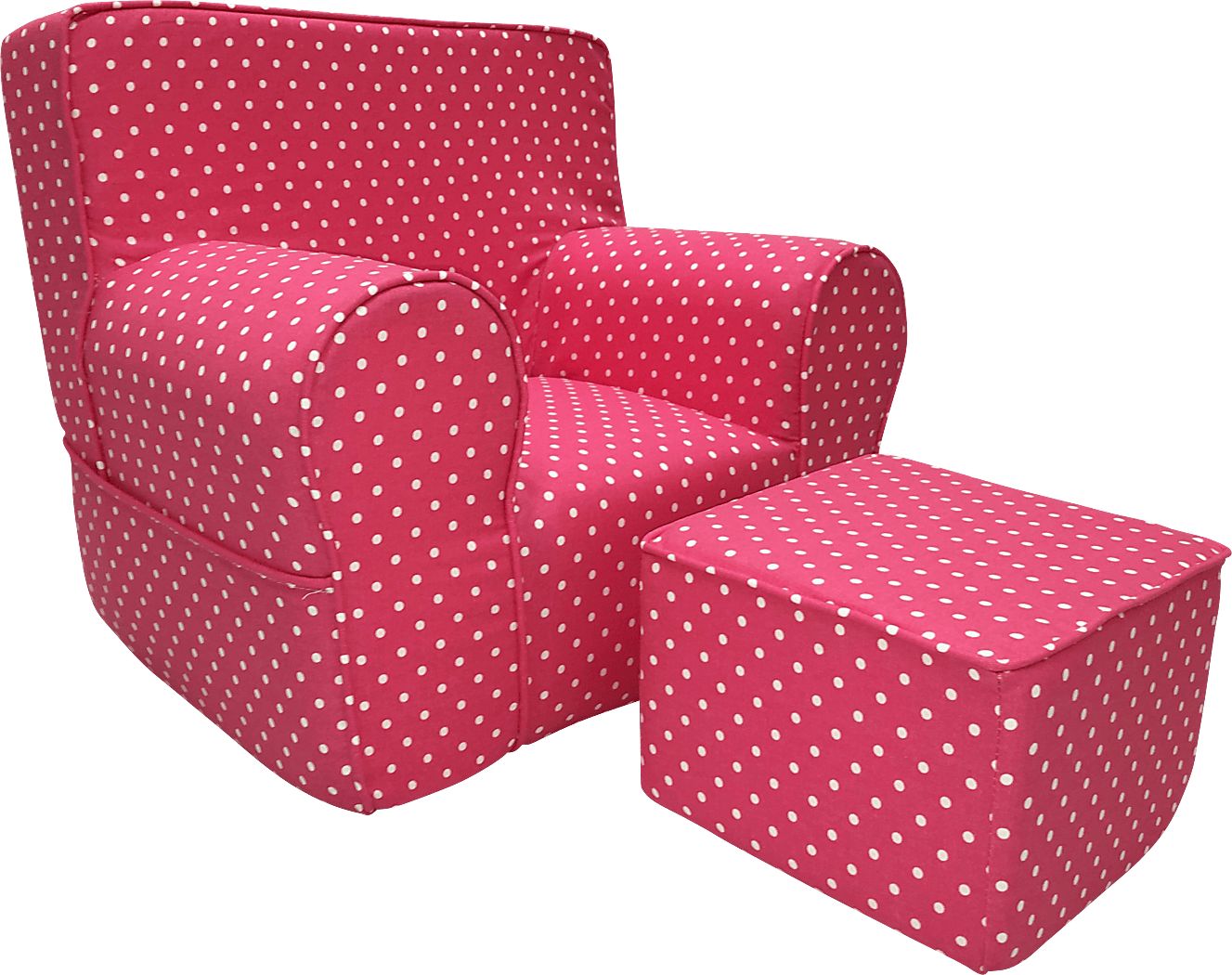 Kids Karlotta Pink Chair & Ottoman Set