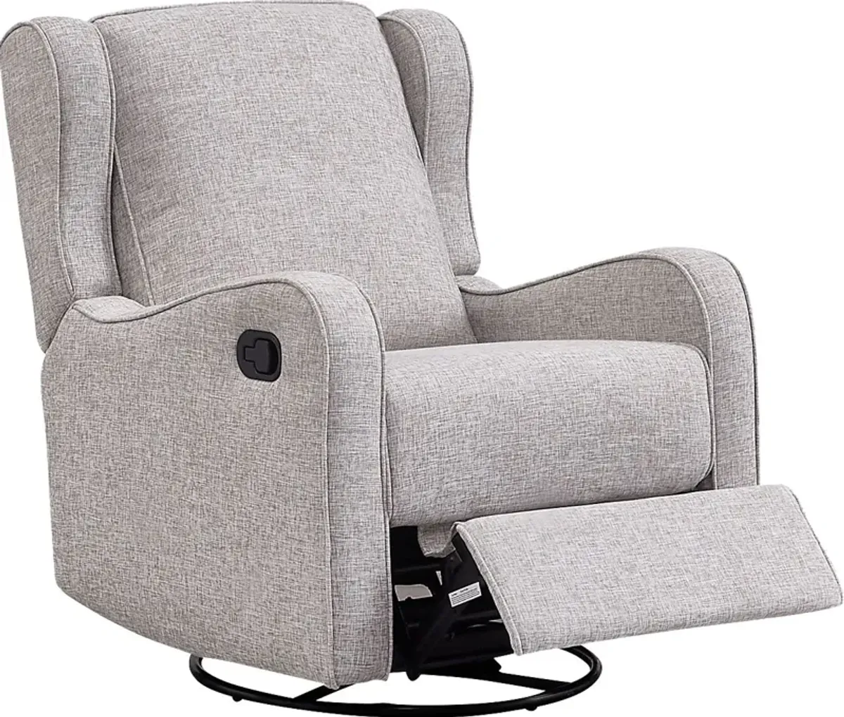 Nursery Camora Gray Swivel Glider Recliner