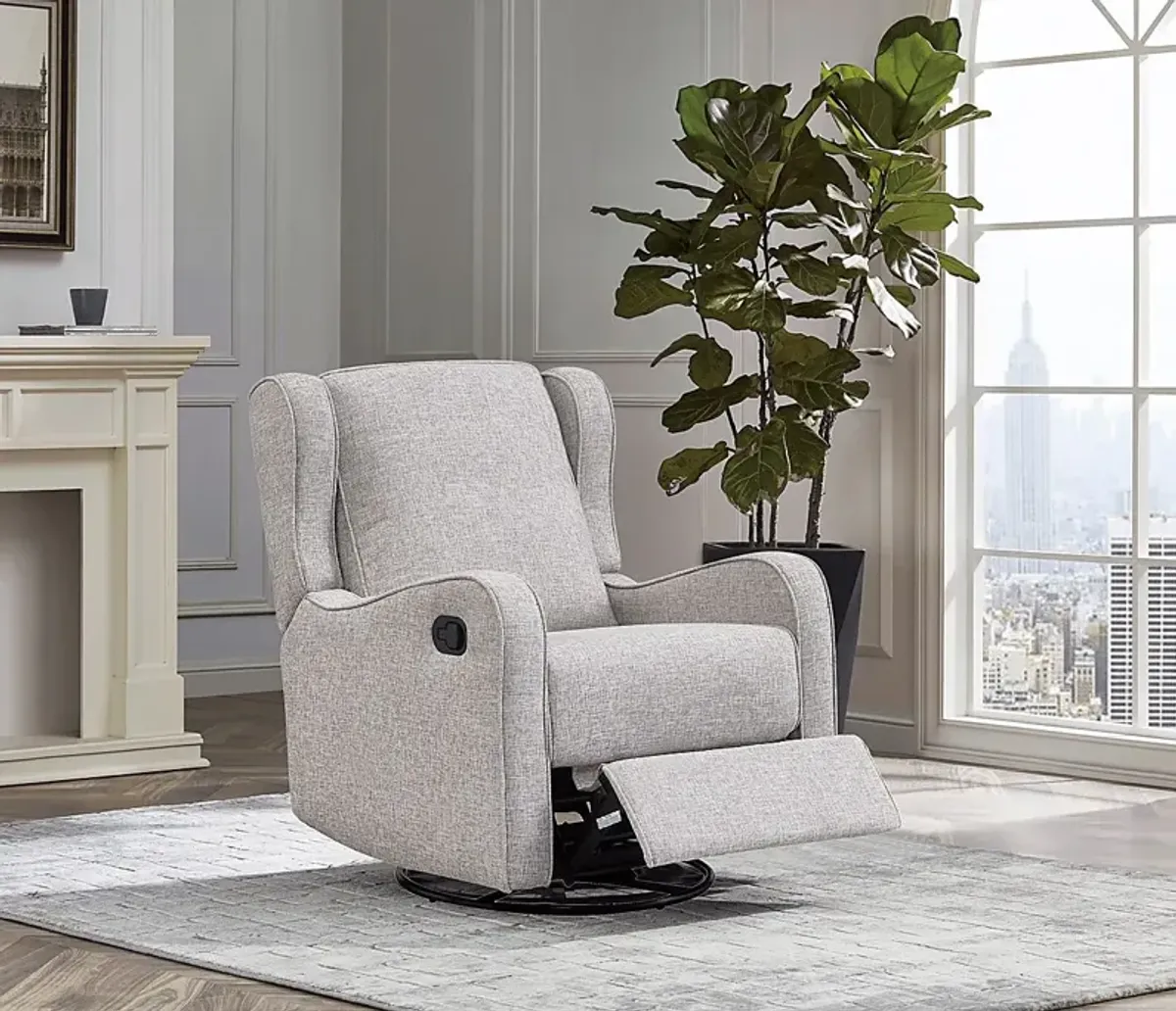 Nursery Camora Gray Swivel Glider Recliner