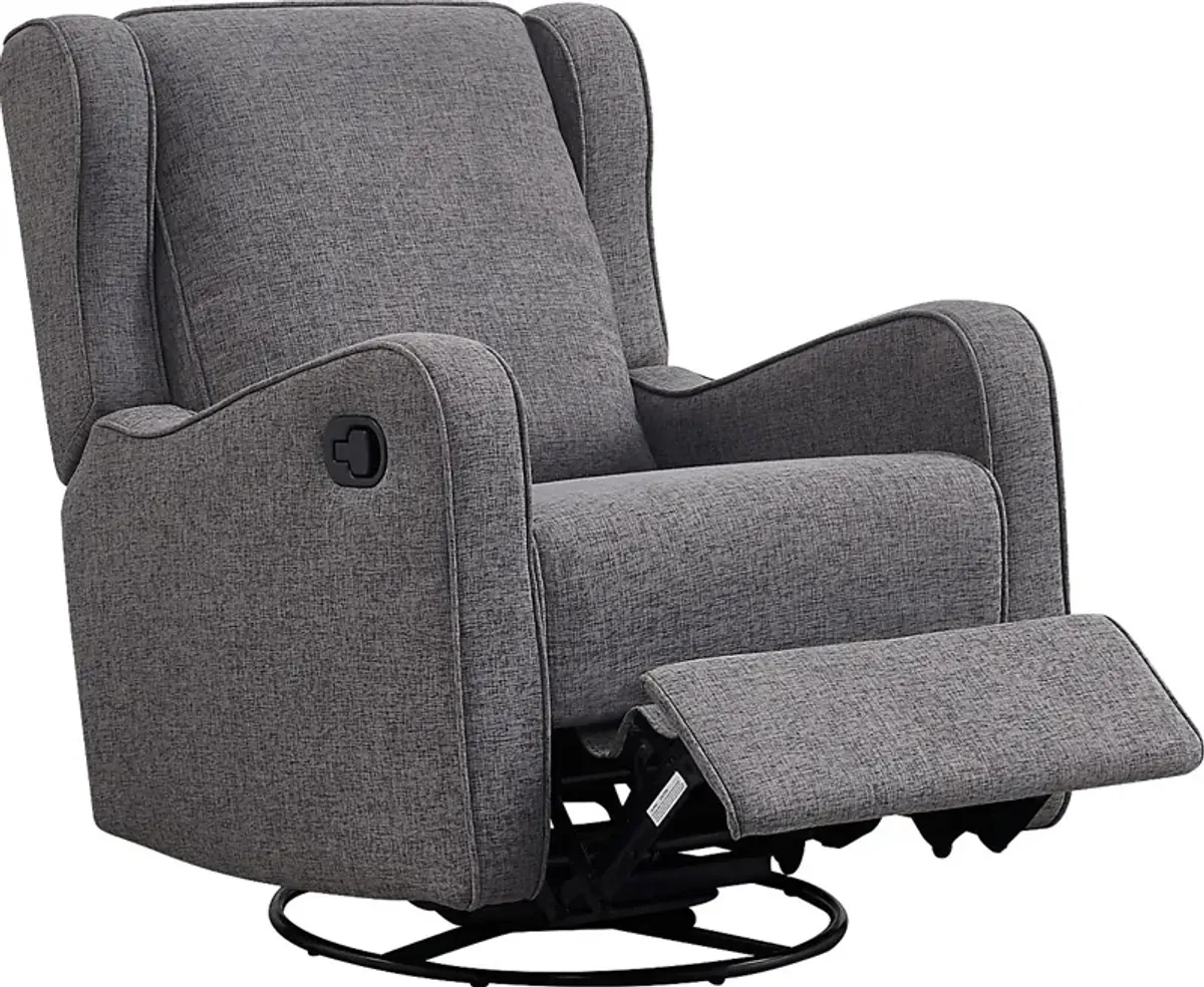 Nursery Camora Dark Gray Swivel Glider Recliner