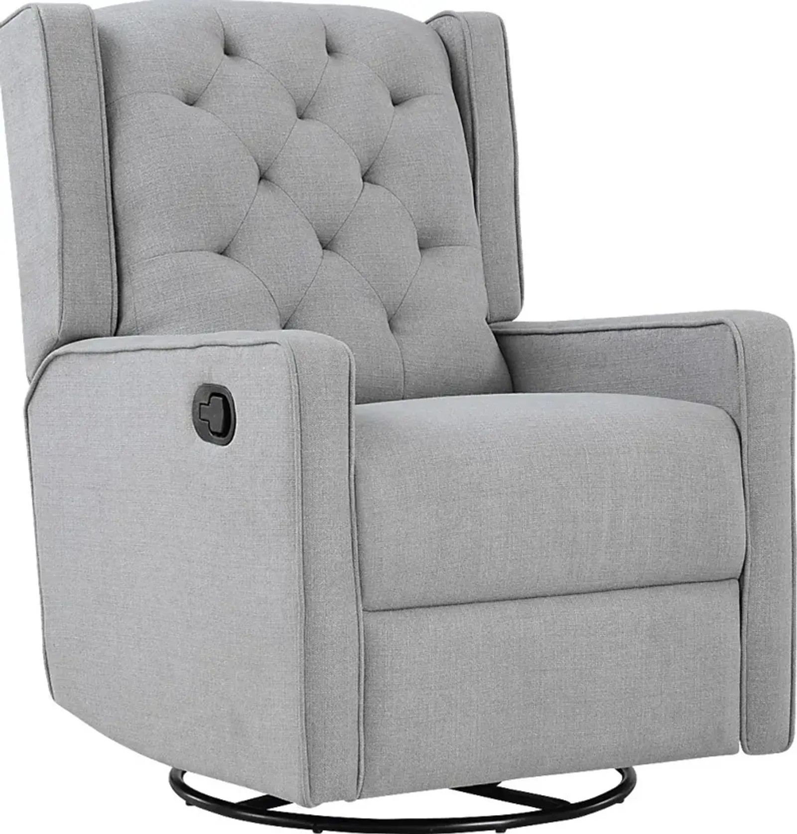 Nursery Sheadon Dark Gray Swivel Glider Recliner