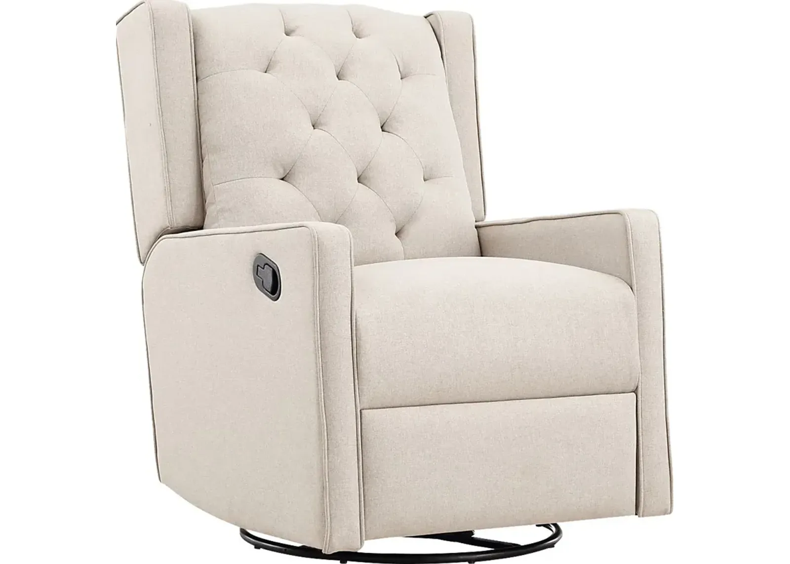 Nursery Sheadon Creamy Latte Swivel Glider Recliner