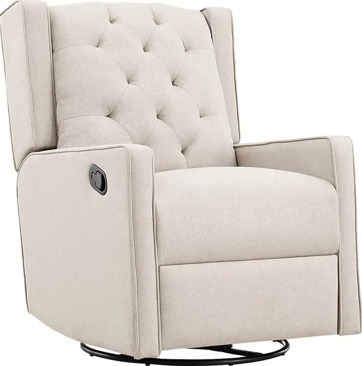 Nursery Sheadon Creamy Latte Swivel Glider Recliner