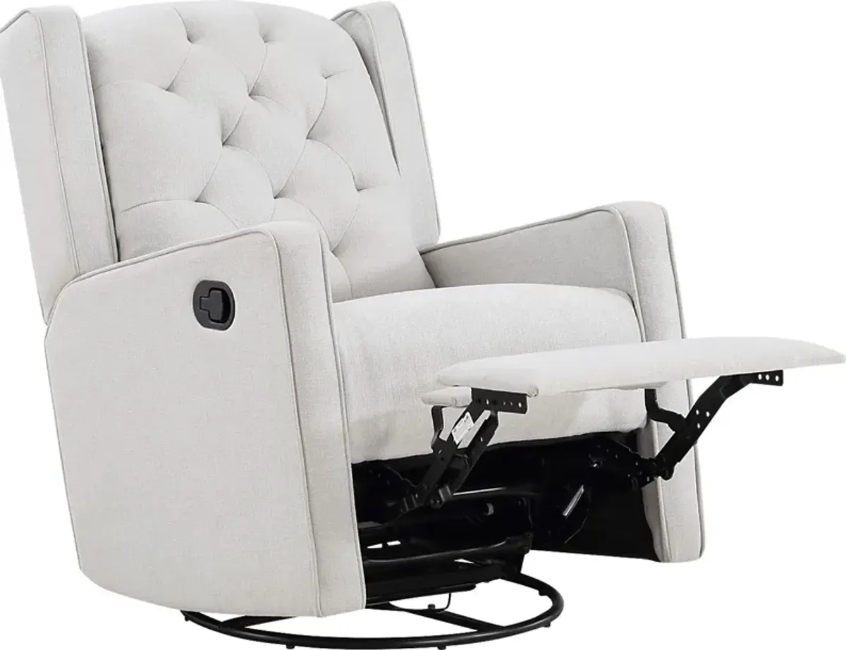 Nursery Sheadon Light Gray Swivel Glider Recliner