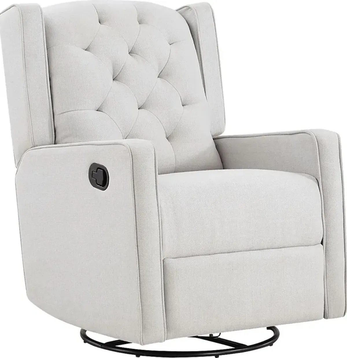 Nursery Sheadon Light Gray Swivel Glider Recliner