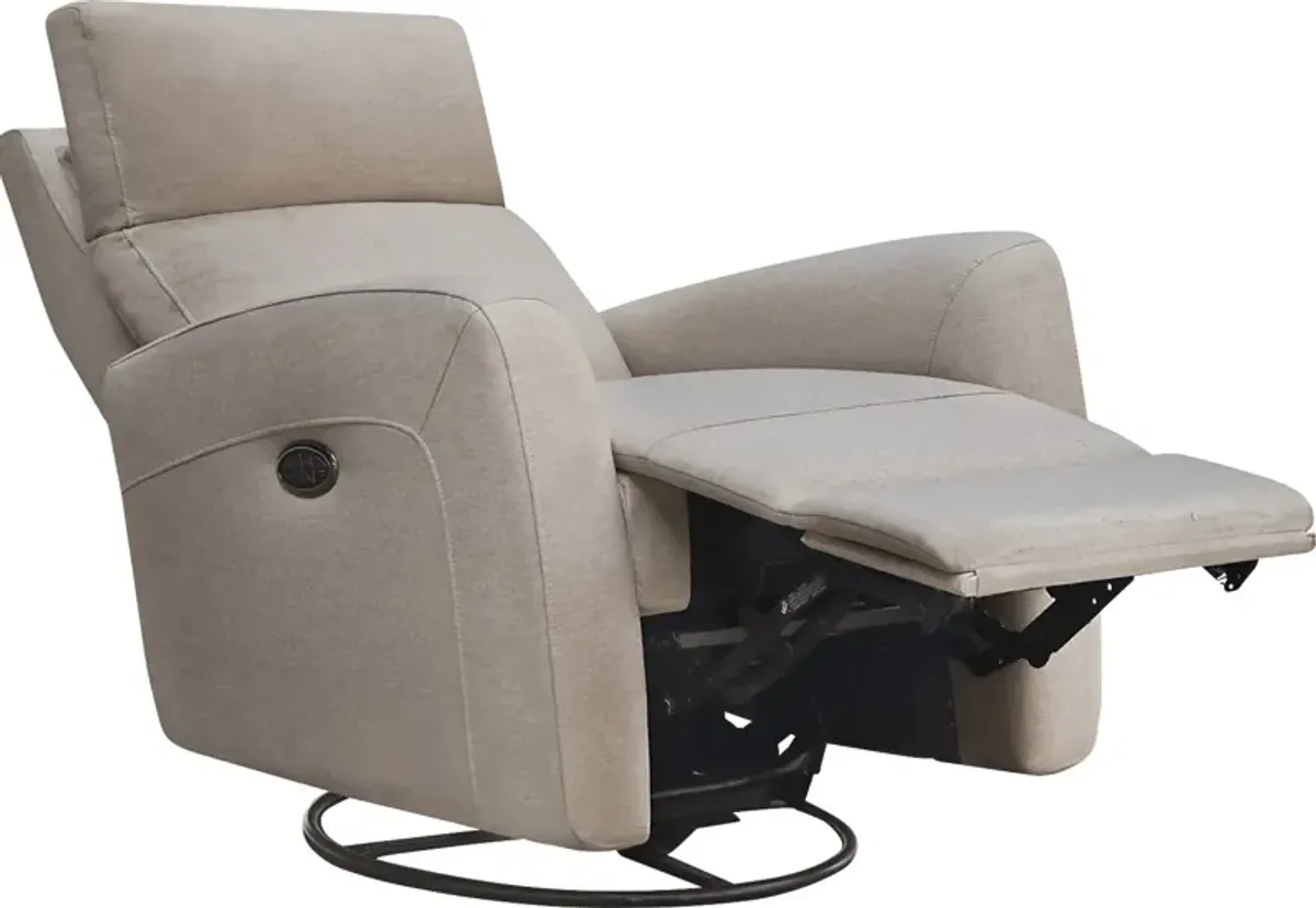 Nursery Kesden Sandstone Triple Power Swivel Glider Recliner