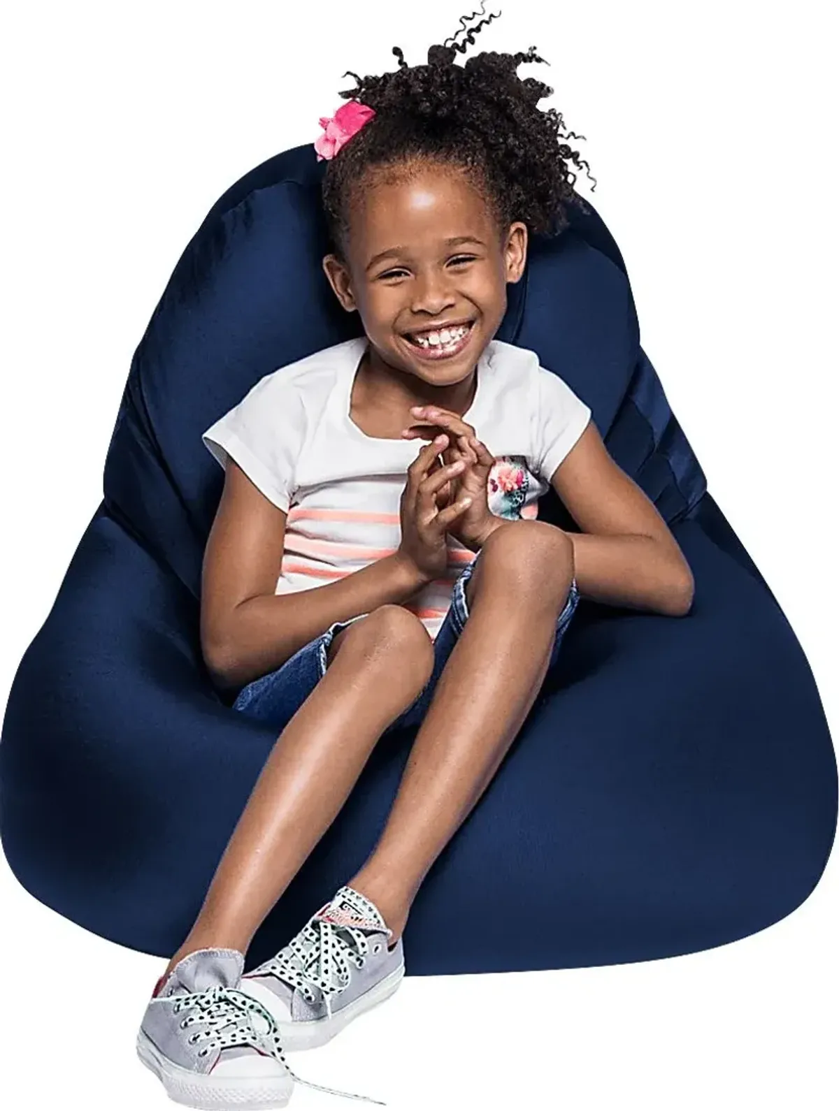 Kids Cloud Nest Navy Bean Bag Chair