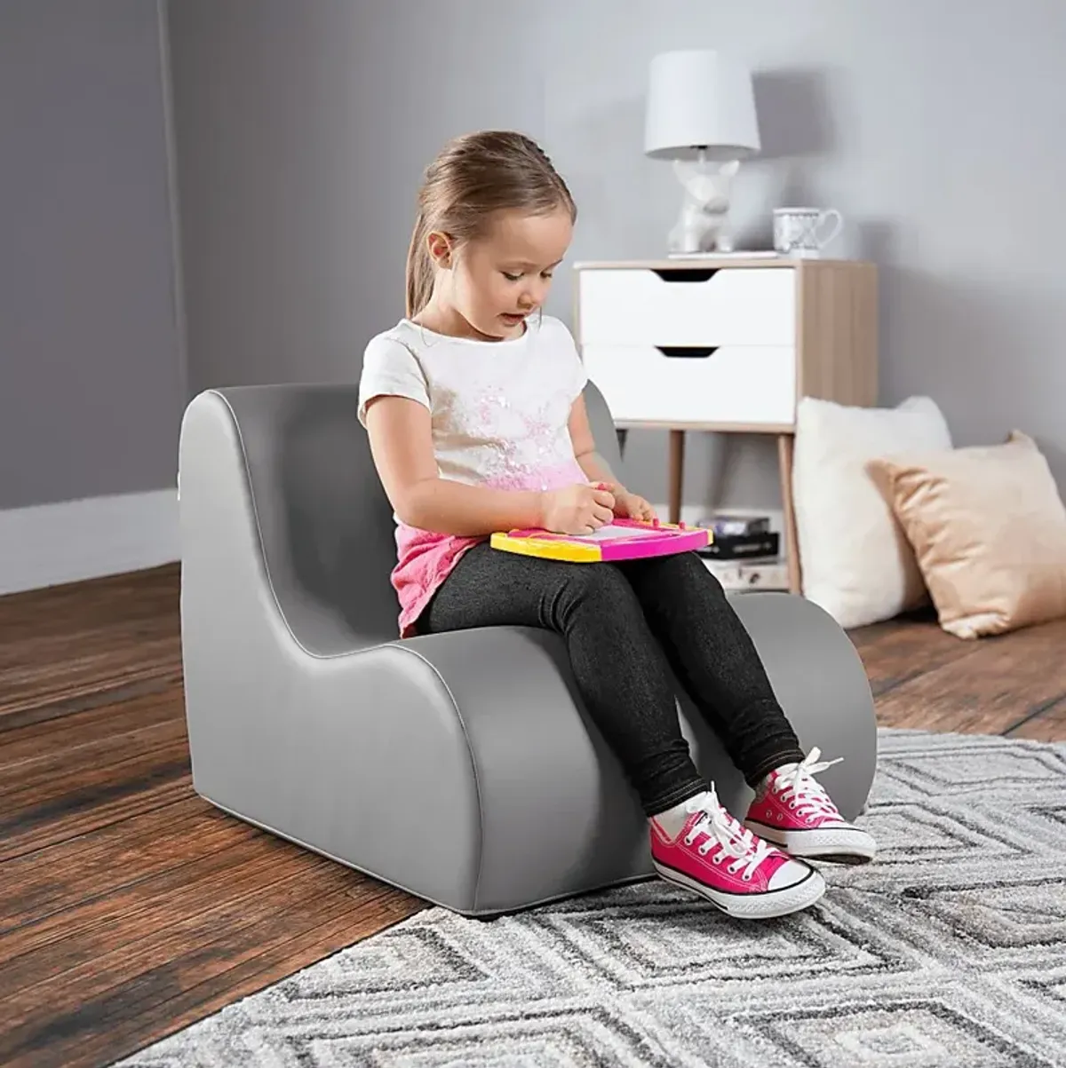 Kids Nariko Gray Foam Chair