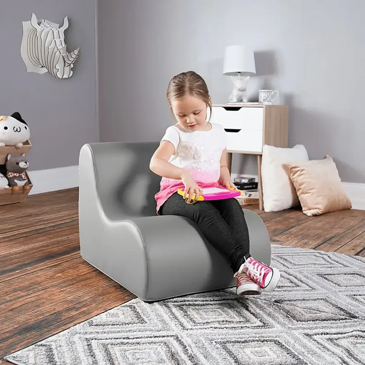 Kids Nariko Gray Foam Chair