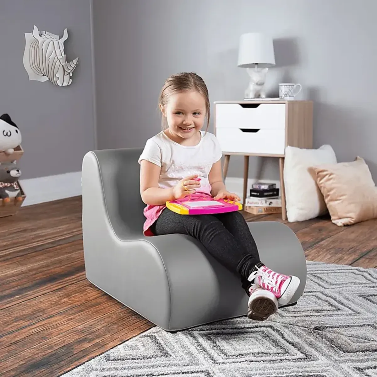 Kids Nariko Gray Foam Chair