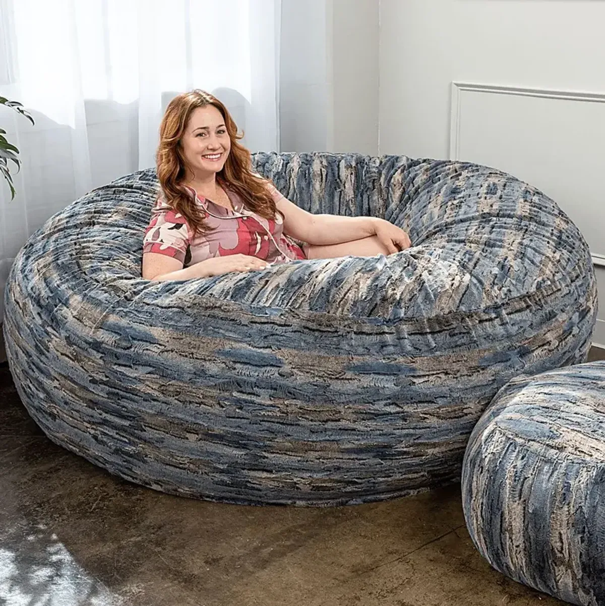 Kids Amraam Blue Bean Bag Chair