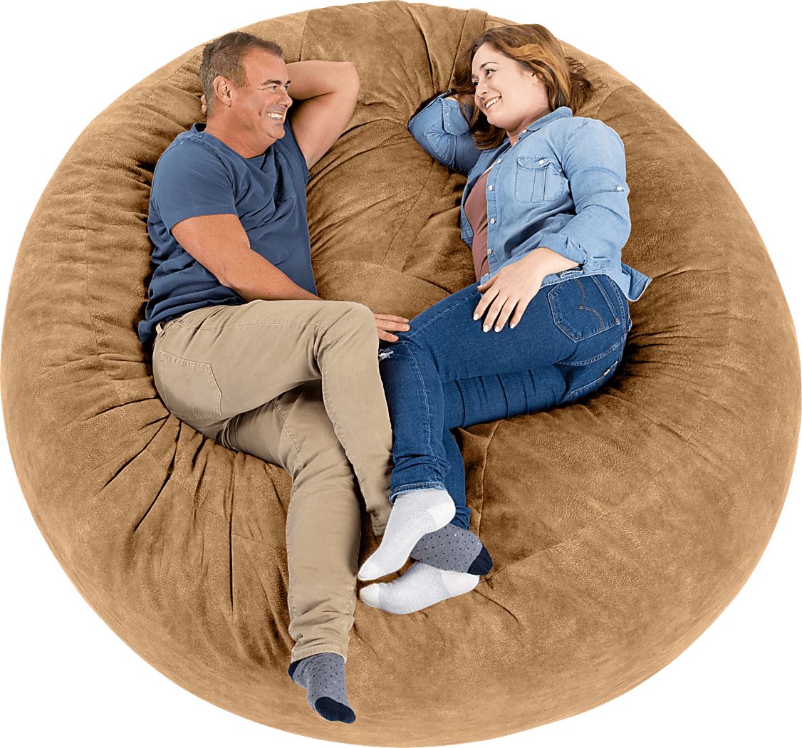 Kids Aniline I Tan Bean Bag Chair