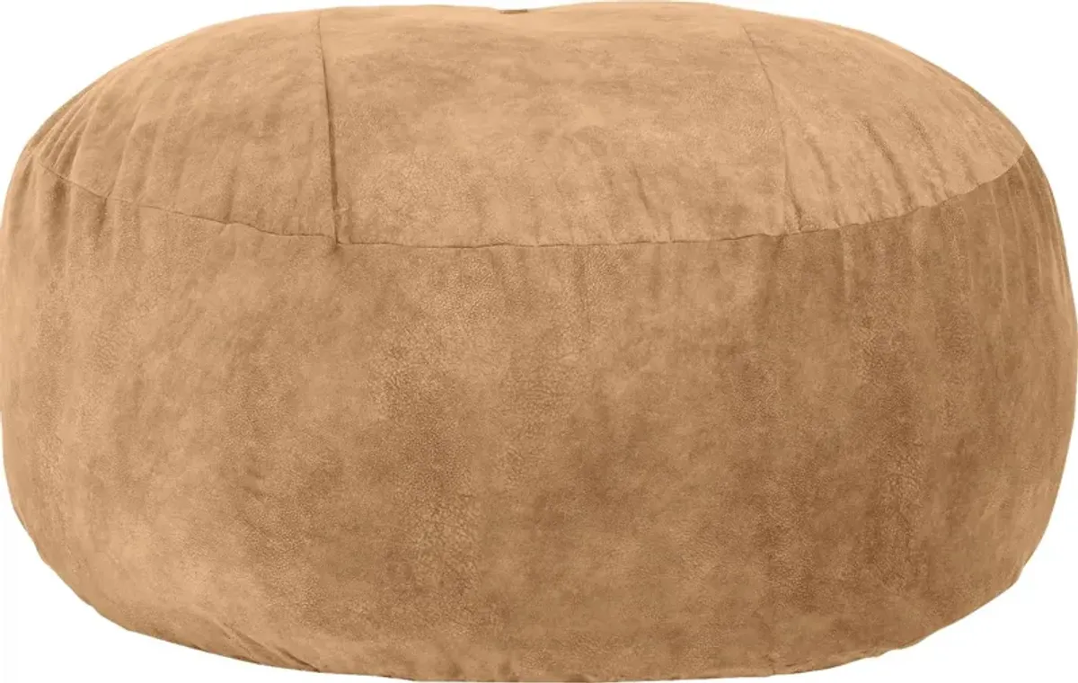 Kids Aniline I Tan Bean Bag Chair