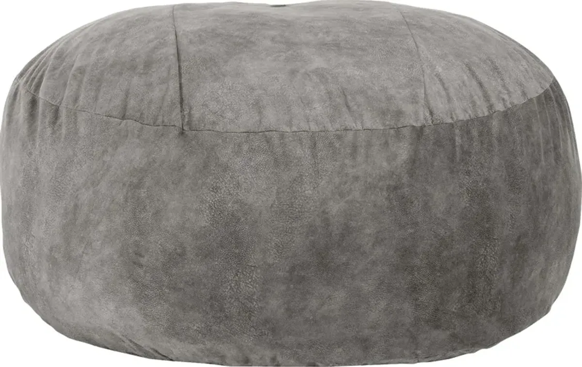 Kids Aniline I Gray Bean Bag Chair