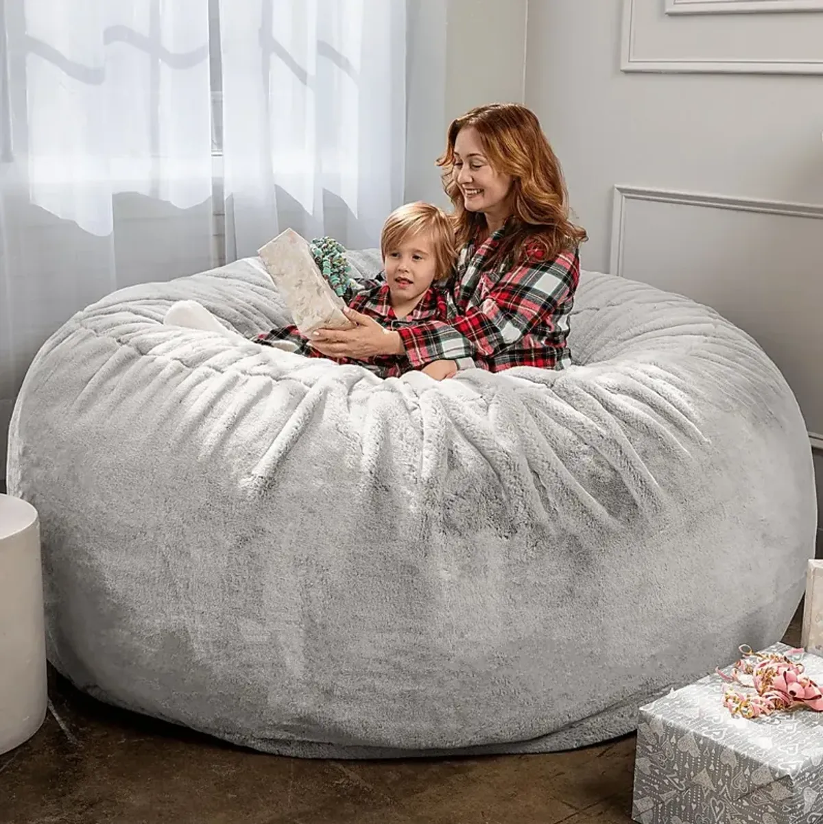 Kids Aniline II White Bean Bag Chair