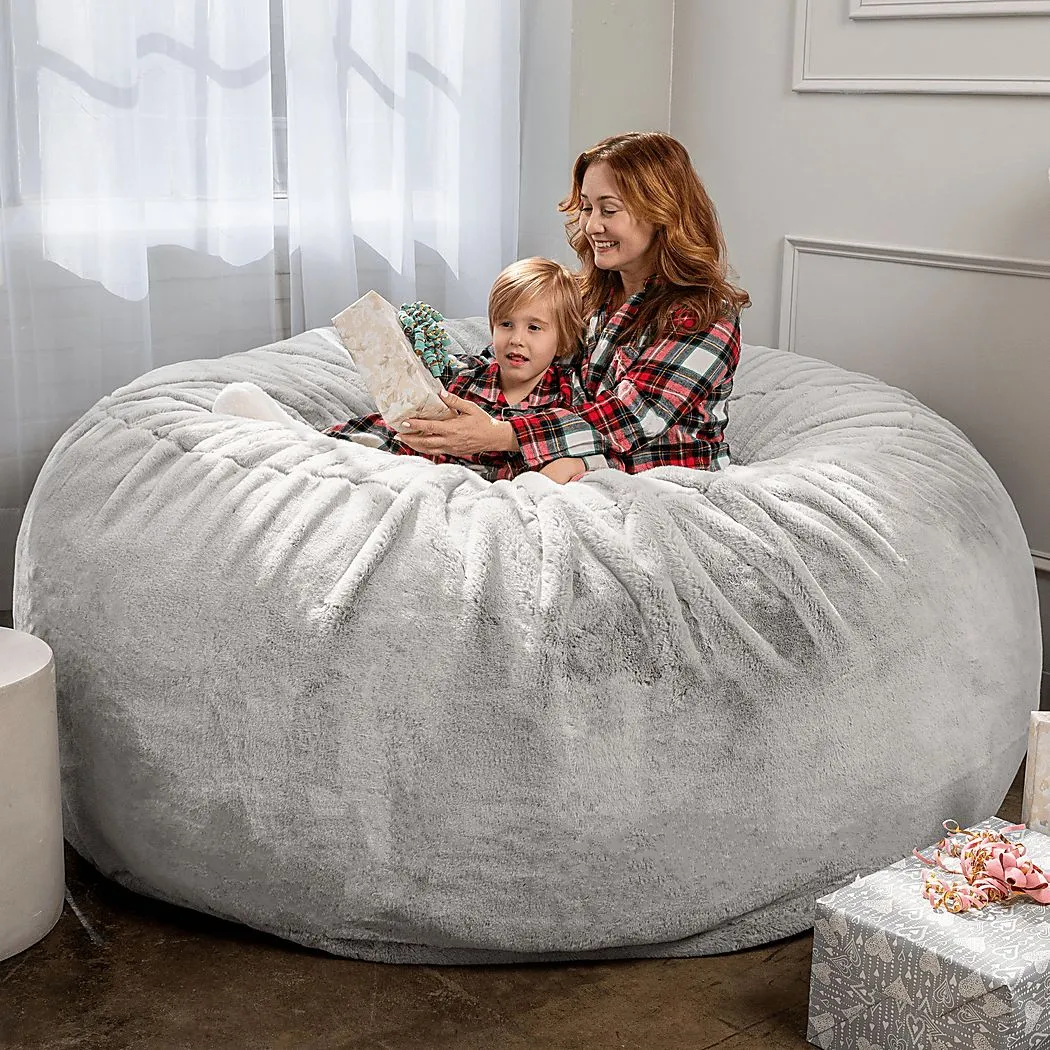 Kids Aniline II White Bean Bag Chair