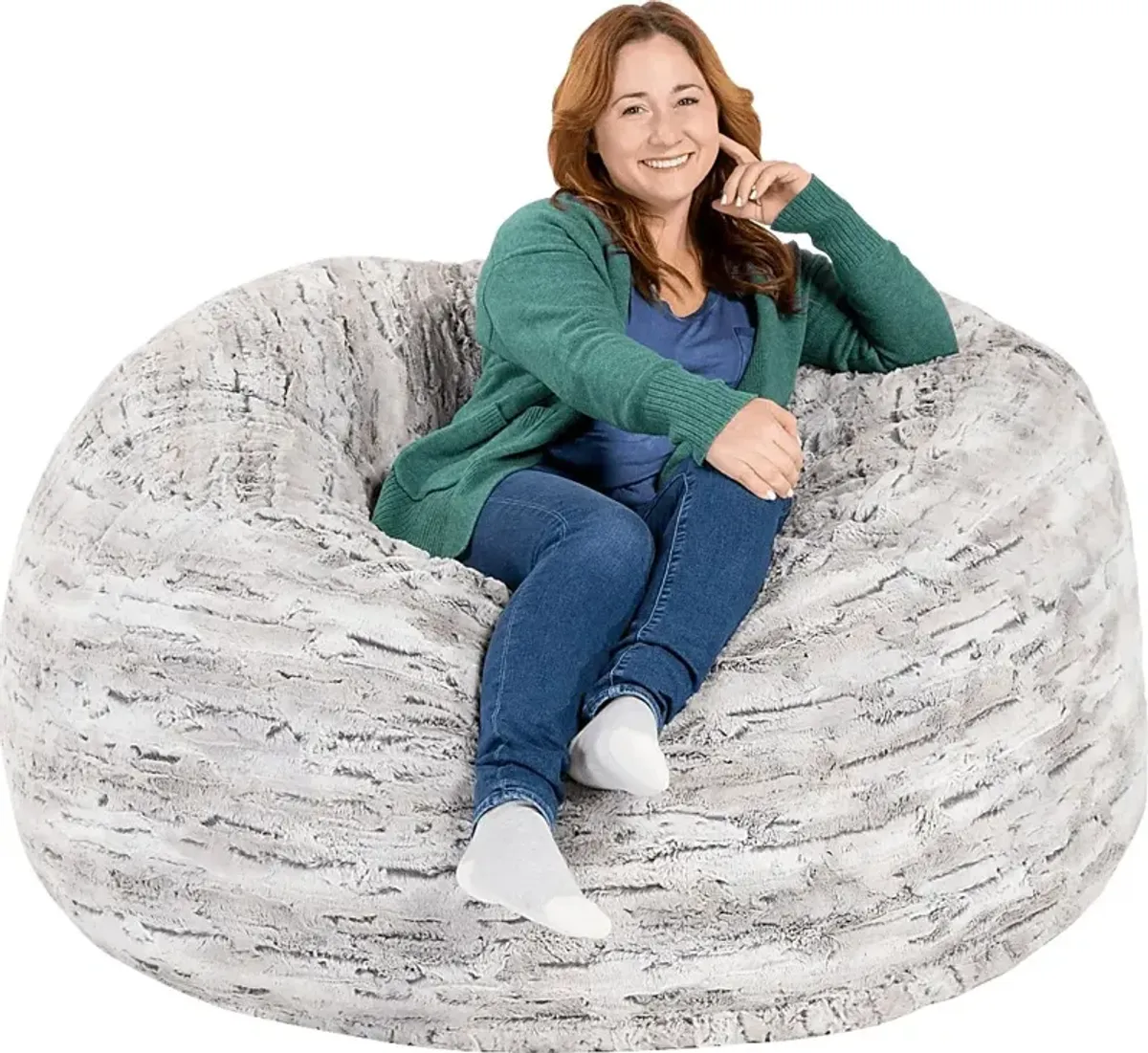 Kids Aull Light Gray Bean Bag Chair