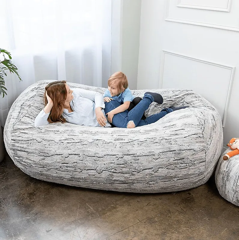 Kids Balcuotha White Bean Bag Lounger