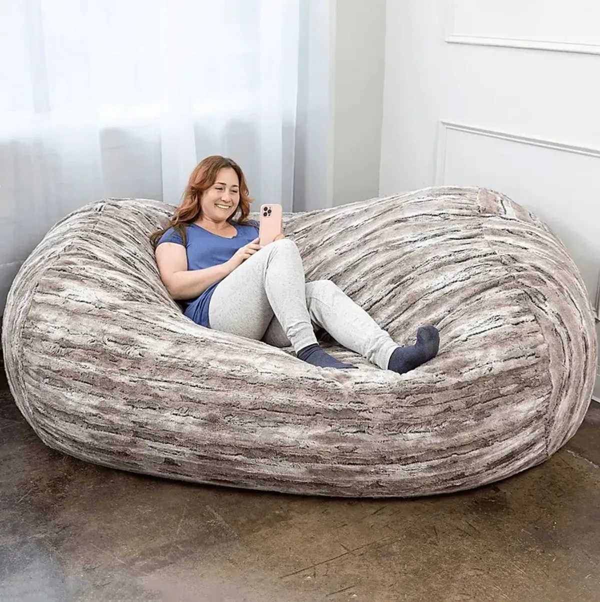 Kids Balcuotha Brown Bean Bag Lounger