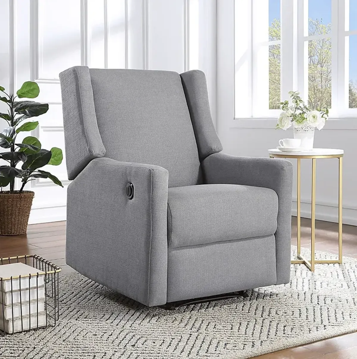 Nursery Deveron Gray Power Recliner