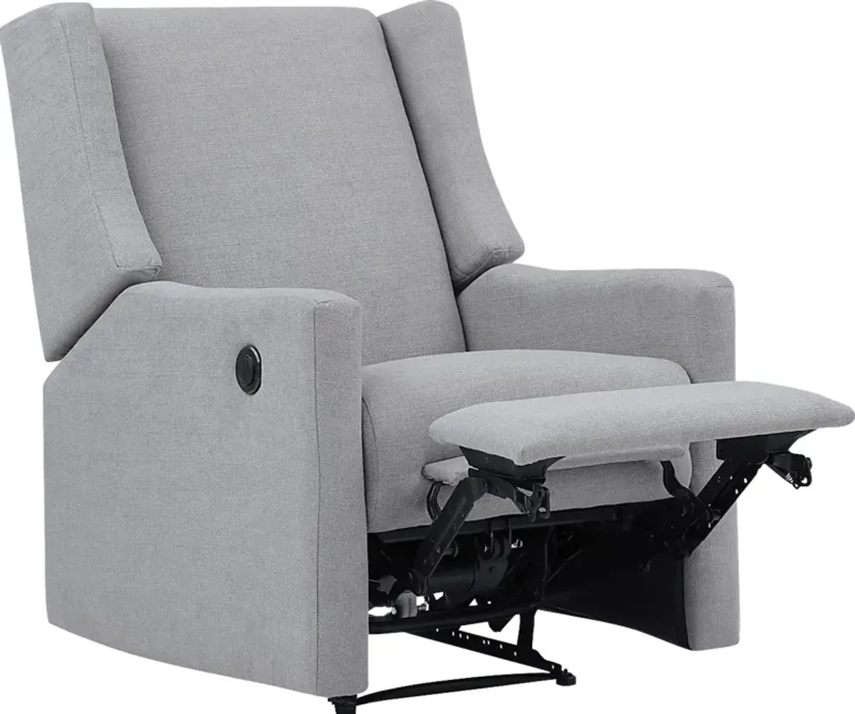 Nursery Deveron Gray Power Recliner