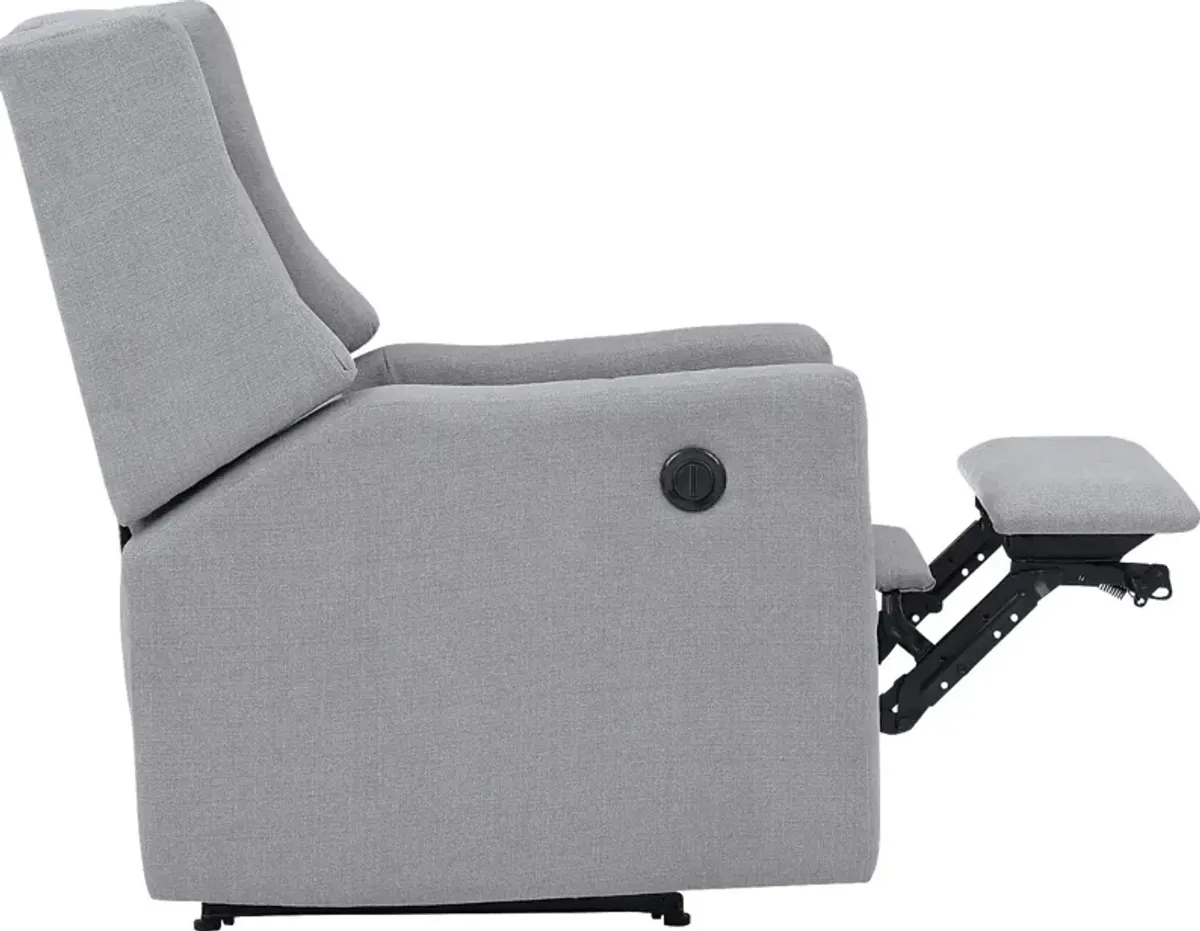 Nursery Deveron Gray Power Recliner