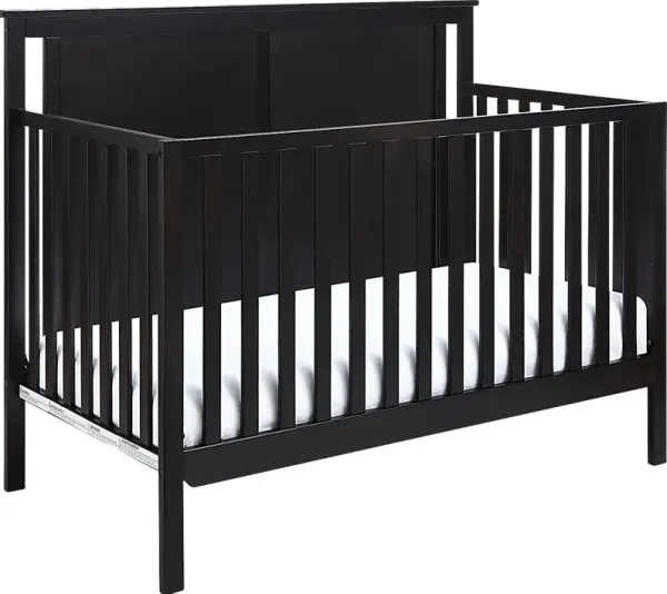 Kids Crownspoint Black Convertible Crib