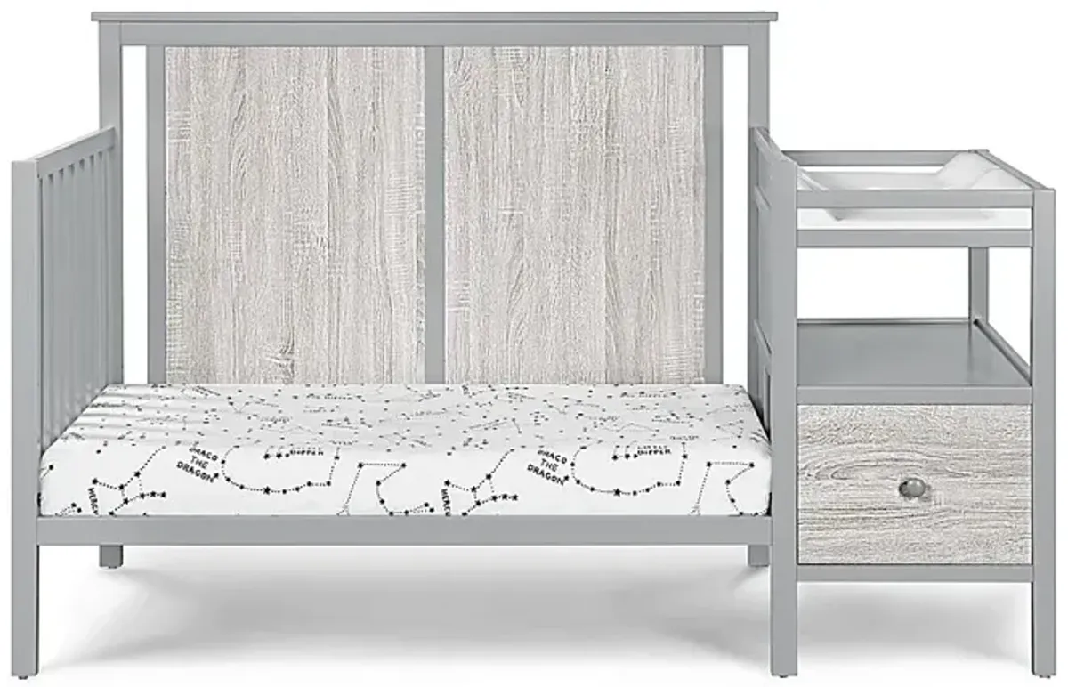 Kids Alemeda Gray Crib and Changer Combo