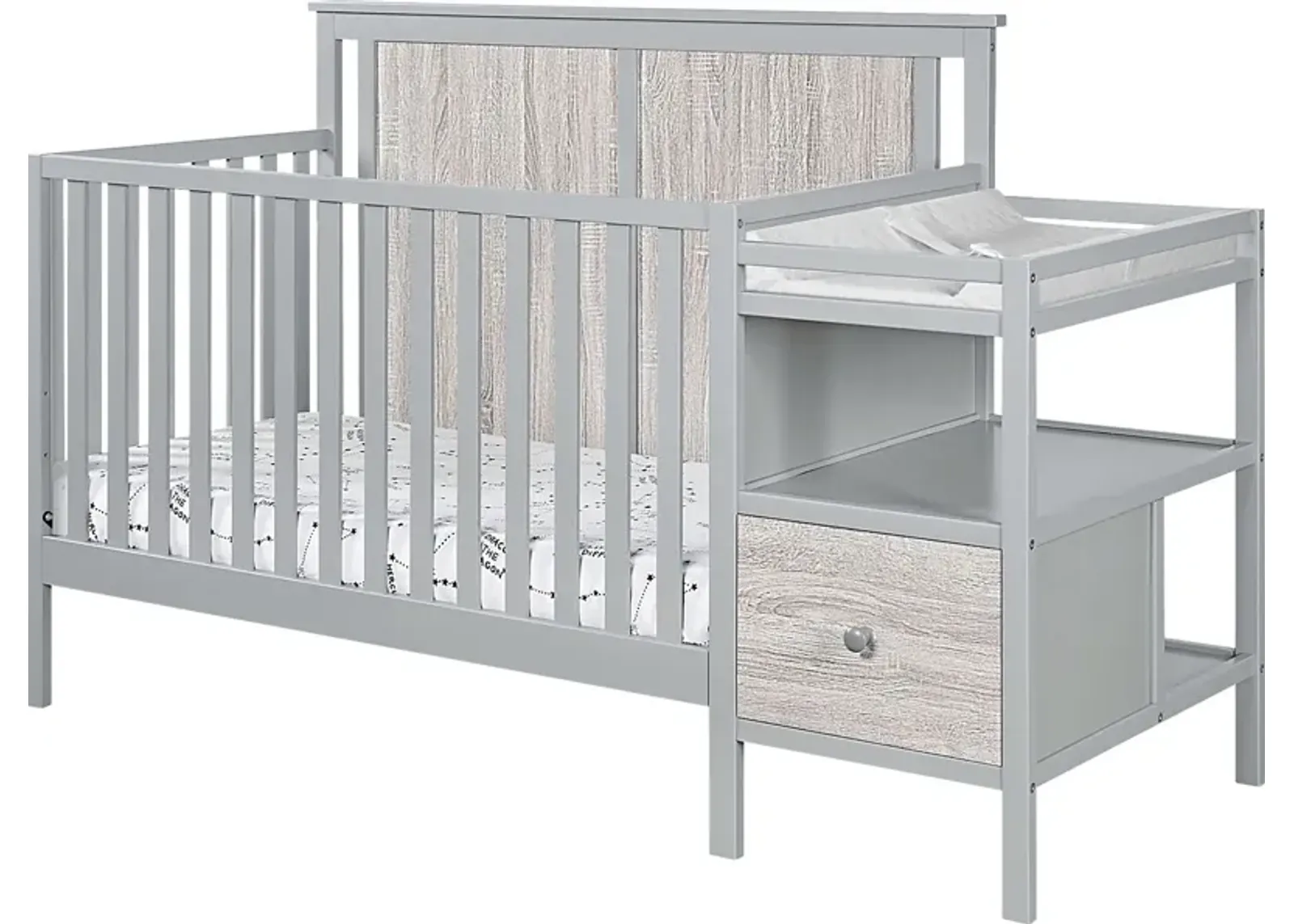 Kids Alemeda Gray Crib and Changer Combo