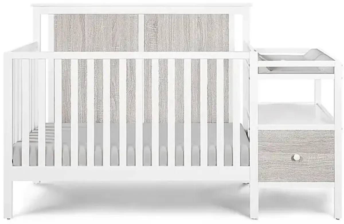 Kids Alemeda White Crib and Changer Combo