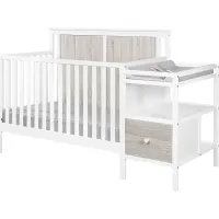 Alemeda White Crib and Changer Combo