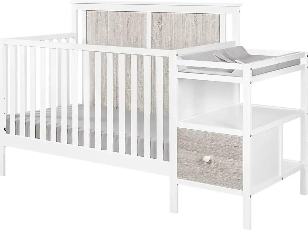 Kids Alemeda White Crib and Changer Combo