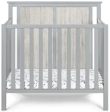 Allsky Gray Crib with Mattress Pad